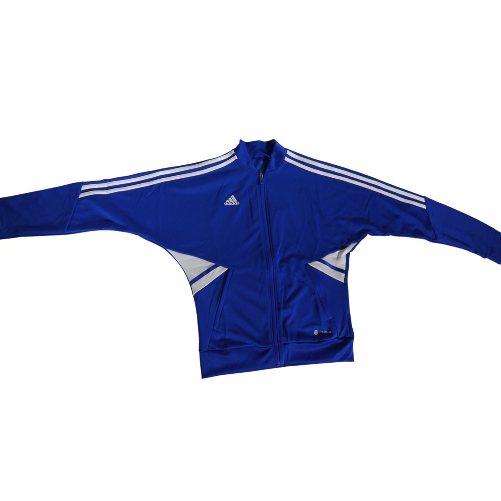 Adidas Women's Track Top HB0002 Royal Blue Size S Full Zip Athletic Jacket - Picture 3 of 10